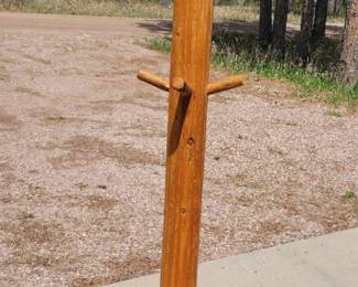 Log Coat Rack