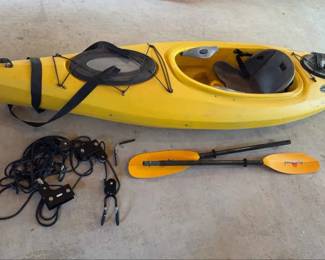 10 Foot Kayak with Paddles Hanger