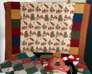 Christmas Quilt, Tree Skirt, Stockings More