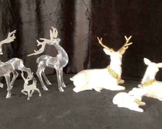 Holiday Deer Decorative Figurines
