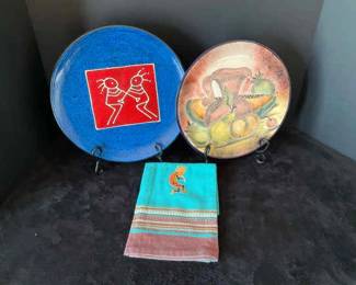 Southwestern Display Plates with Stands