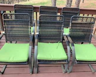 6 Patio Chairs Cushions