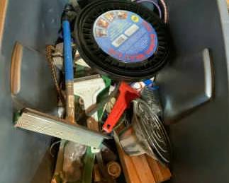 Tote Full Of Miscellaneous Garage Items