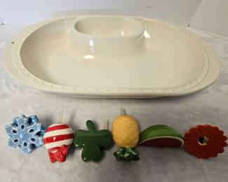 Nora Flemming Chip Dip Dish