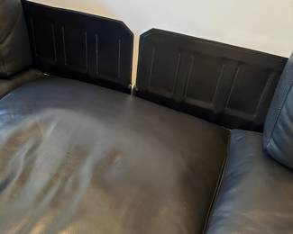 Alternate view - Diesis Sofa by Antonio Citterio & Paolo Nava Brown for B&B Italia Black Leather Sofa - 30"H x 120"L x 37"D. Available for Presale