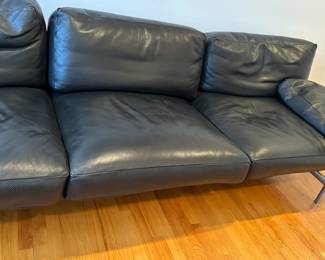 Alternate view - Diesis Sofa by Antonio Citterio & Paolo Nava Brown for B&B Italia Black Leather Sofa - 30"H x 120"L x 37"D. Available for Presale