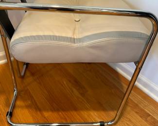 Alternate view - Set of Four Guido Faleschini Tucroma Pace Chairs in Taupe leather. Available for presale. Each measure 32"H x 21"W x 26"D.