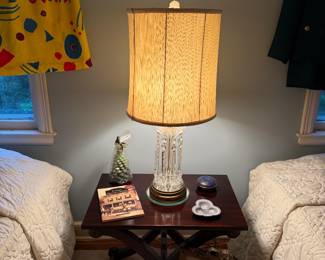 PAIR OF CRYSTAL LAMPS