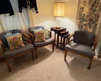 SET OF MID CENTURY ARM CHAIRS