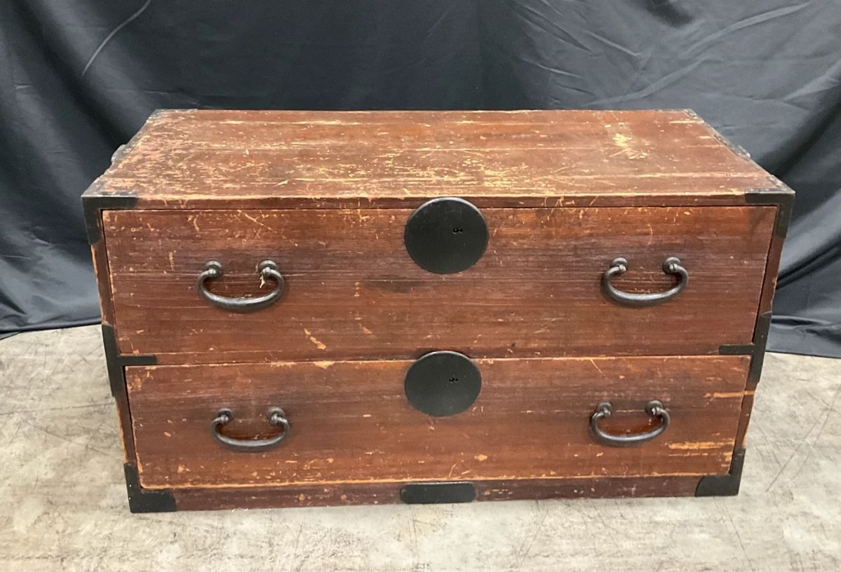 001 Antique Japanese Kimono Tansu Cabinet