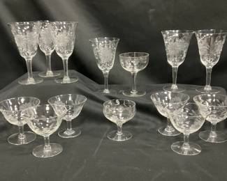 WJ Hughes Cornflower Stemware