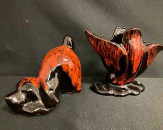 Canuck Red Drip Glaze Pottery