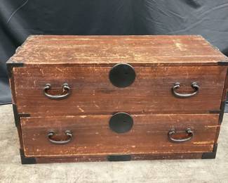 001 Antique Japanese Kimono Tansu Cabinet