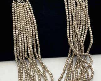 Tiffany Co. Sterling Beaded Necklace