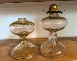 Vintage Glass Oil Lamps
