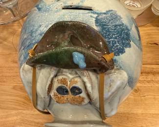 Studio Pottery Piggy Bank