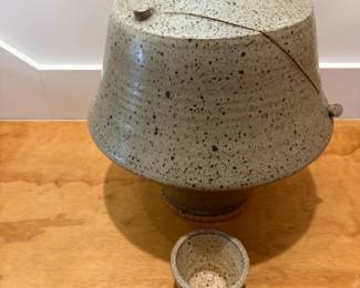 Studio Pottery Water Jug with Lid/Cup Removed