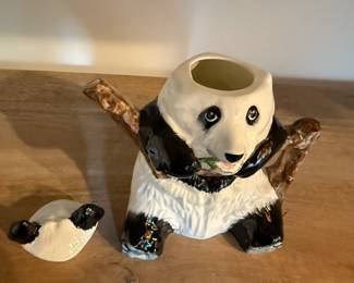 Vintage Crown Dorsett Panda Teapot - with lid removed