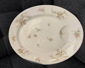 Antique Theodore Haviland Limoges 16in Oval Platter - Rose Spray Pattern