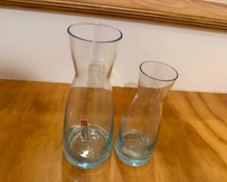 2 Rocco Ypsilon Clear Glass Carafs ( 16oz and 8oz)