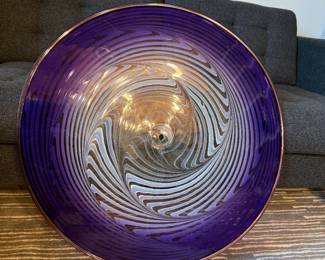 28in Diameter Blown Art Glass Disc