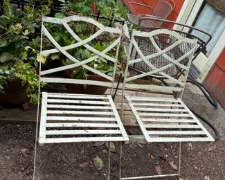 Vintage Iron Patio Chairs
