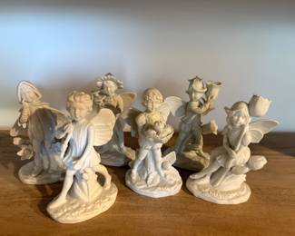 Vintage Japan Bisque Fairies set