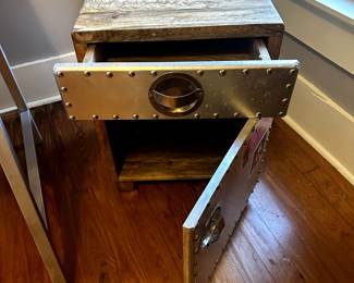 FURNITURE SIDE END TABLE CABINET OPEN