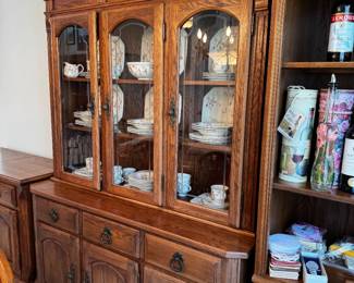 China Cabinet with Makasa Twilight China Set