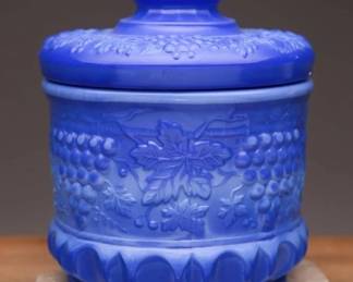 Vintage Fenton Grape & Cable Tobacco Jar