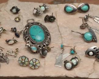 Native American Sterling Silver Jewelry, 47.46g