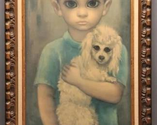 Margaret Keane “No Dogs Allowed” Print 1960s