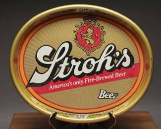Vintage Stroh’s Beer Advertising Tray