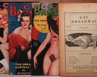 Four 1937 Gay Broadway Magazines
