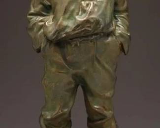 Antique Le Siffleur “Whistler” Statue