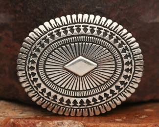 Sterling Belt Buckle by Orville White, 45.16 g