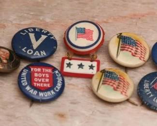WWI Liberty Bond Lapel Pins (9)