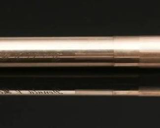 Vintage Sheaffer White Dot Gold Snorkel Pen