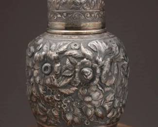 Antique Barbour Bros. Silver Plate Tea Caddy