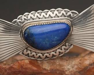 Navajo Sterling Silver Pendant, Signed 35.23g