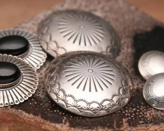 Sterling Silver Clip-On Earrings (3), 45.99g
