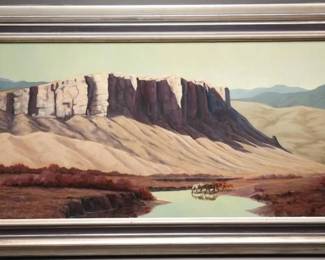 Signed Oil Painting by R.M. Teegarden, 1991
