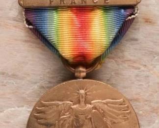 WWI US Victory Medal with France Bar