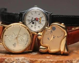 Vintage Disney Character Watches Trio