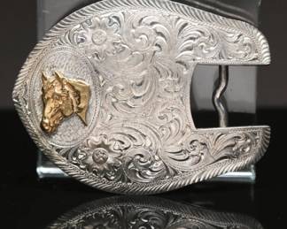 Montana Silversmiths Silver-Plate Belt Buckle