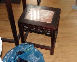 Part of three piece nesting table set