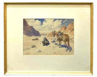 Signed Leonard Howard Reedy Watercolor
