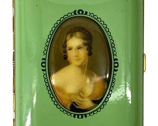 Vintage Mondaine Enamel Makeup Compact