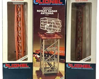 Lionel Radar Antenna, Floodlight, & Searchlight