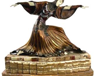 Large Demetre Chiparus Thais Dancer Sculpture